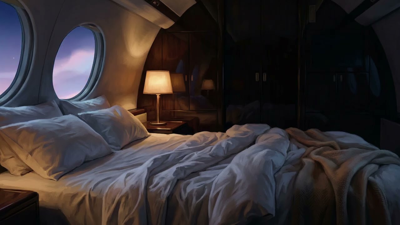Fall Asleep in a Luxury Private Jet | Gentle Cabin Sounds for Deep Rest