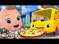 Pizza Song + Wheels On The Bus + Nursery Rhymes & Kids Songs | Minibus