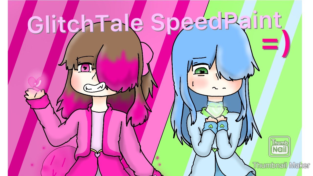 Speedpaint Betty Noire And Amber From Glitchtale Youtube