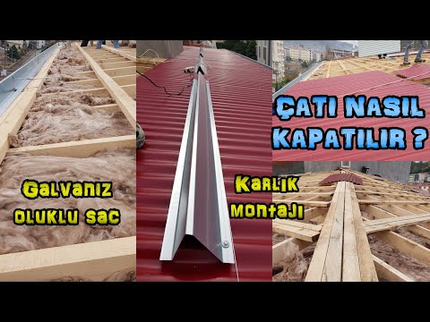 Video: Metal Kiremitlerden Yapılmış çatı Kaplama Elemanları, Açıklamaları Ve özellikleri Ile çatının çıkıntısı, Yapısı Ve Montajı