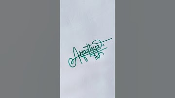Aradhya💕 name signature|#signwriting #youtubeshorts #handwriting #signature #shorts #trending #diy