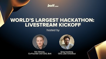 World’s Largest Hackathon Kickoff: Live with Greg Isenberg & Eric Simons