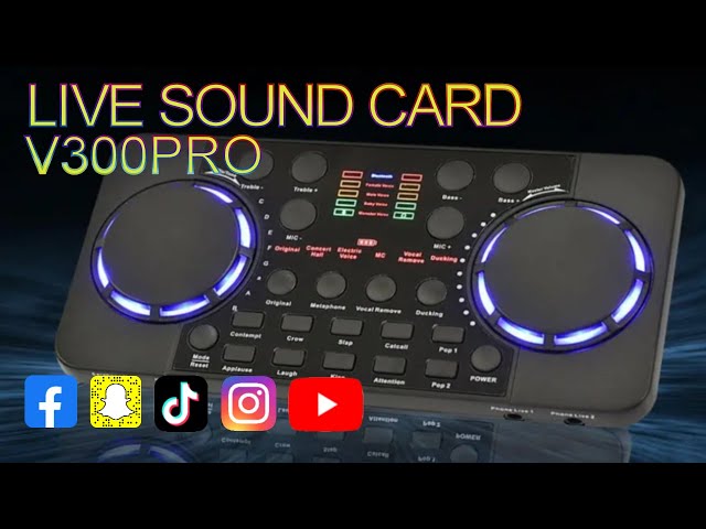 Carte son V300 Pro 10 Effets sonores Bluetooth Noise Reduction