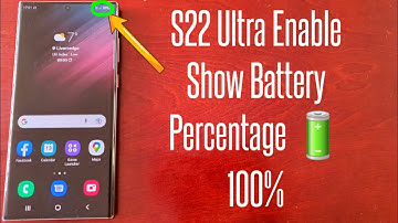 Samsung Galaxy S22 Ultra How to Enable Battery Percentage in the status bar