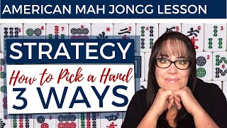 American Mah Jongg Lesson Strategy How to Pick a Hand 3 Ways (mock card) screenshot 5