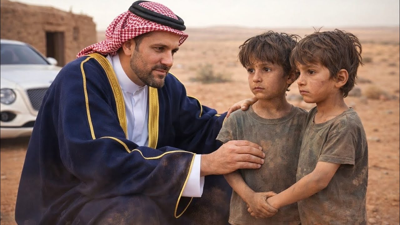 المليونير العقيم وجد توأمين يتيمين في صحراء وادي الدواسر… فقرر أن يصبح أباً لهما!