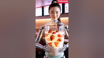 Strawberry & Orange Robot Café Demo | USA Robotics Future 🤖✨ #HumanoidRobot #USA #RobotCafe