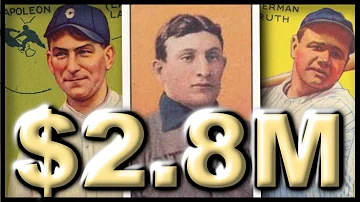 Top 6 Most Valuable Baseball Cards - #53 Babe Ruth Goudey 1933 #106 Nap Lajoie #274 Joe DiMaggio