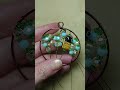 Making a Tree-of-Life Pendant (Number 219) with Blue, Yellow and Green Crystals and One Bee Bead