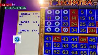 Cleopatra Keno Bonus $1 Bet Amount Beau Rivage Keno Room Multi Card Big Win Bonus screenshot 5