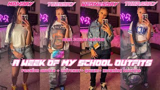 A WEEK OF MY SCHOOL OUTFITS☆ | grwm, chit chats, fashion advice, morning routine || Ra’Mariah Alexia