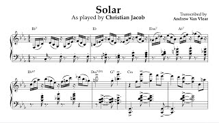 Solar - Christian Jacob (piano transcription)