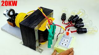 Do you want to 220V generator electricity easily transformer and capacitor at home?