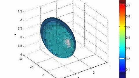 Full-waveform reconstruction of a soft ellipsoidal defect in a semi-infiinte elastic solid