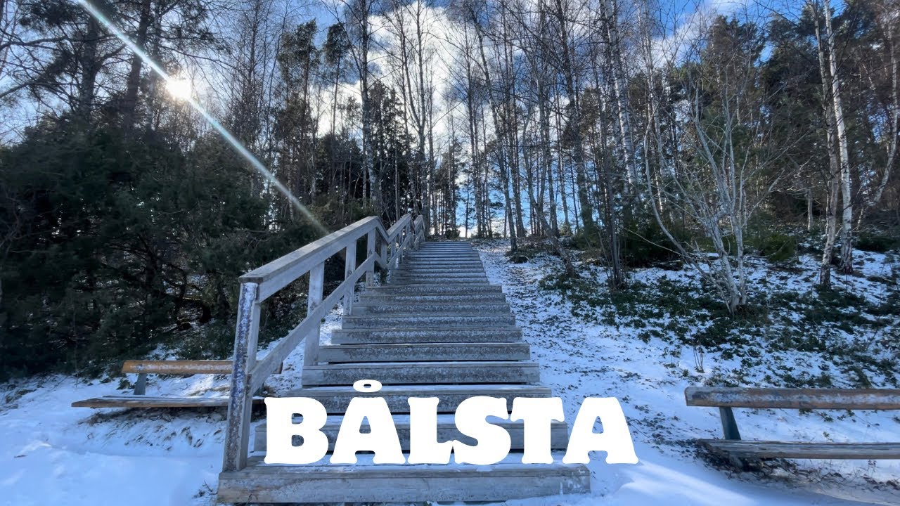 Winter Walk in City |Bålsta Sweden|