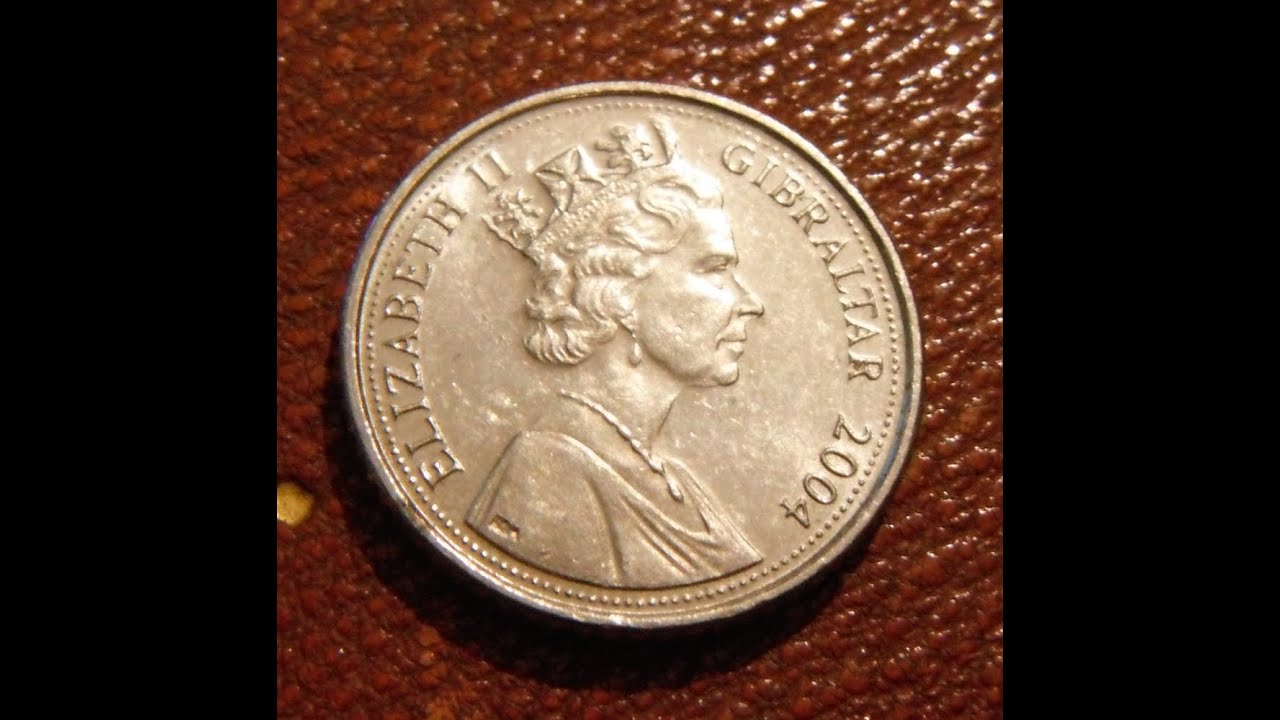 Queen Elizabeth II 2004 Gibraltar Five Pence Commerative Coin