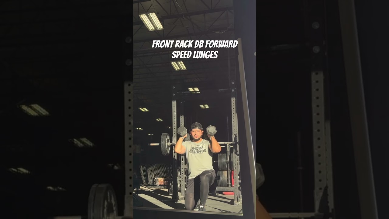 Front Rack DB Forward Speed Lunges