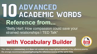 10 Advanced Academic Words Ref from "How compassion could save your strained relationships | TED"