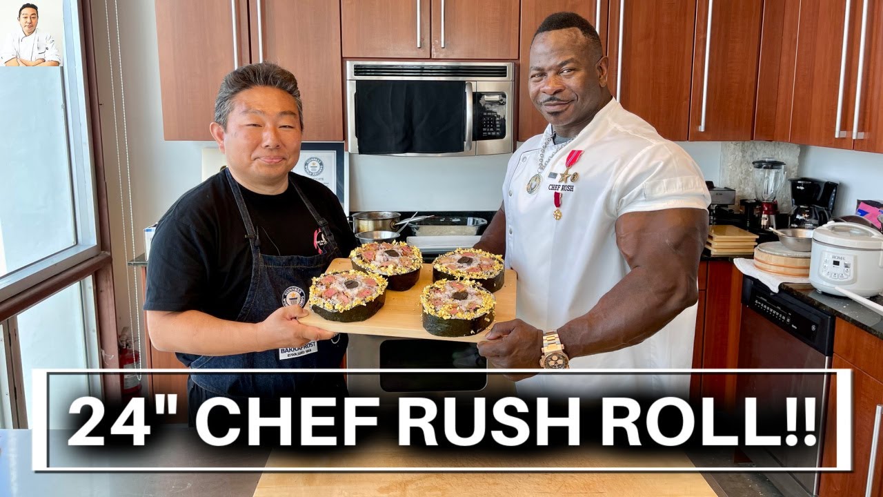 24" CHEF RUSH ROLL - A Roll As Big As His Arms! | Hiroyuki Terada - Diaries of a Master Sushi Chef