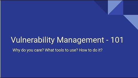 Vulnerability Management-101: Commercial and Free tools - Nessus, Rapid7 Nexpose, Qualys and OpenVAS