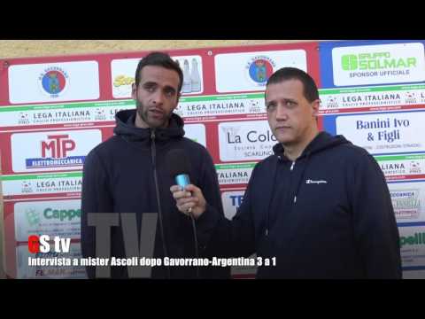 Gs Tv - intervista a mister Ascoli dopo Gavorrano-Argentina 3 a 1