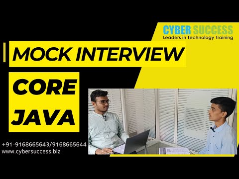 "Core Java Mock Interview | Cyber Success's Student Showcasing Talent"