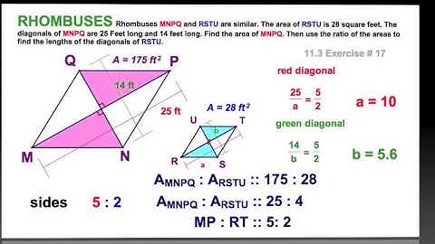 Ratio of Areas of similar polygons: Sample Exercises / 11.3B