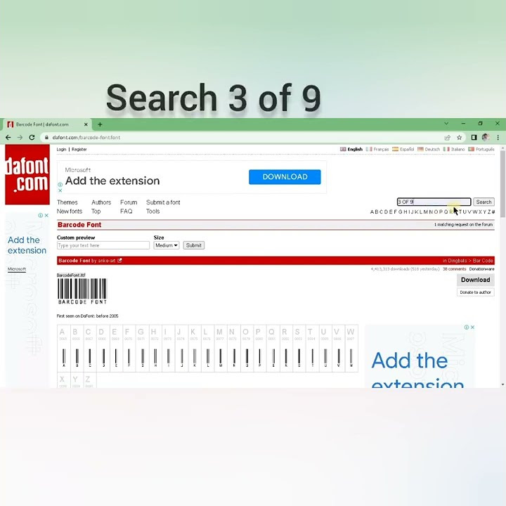 How to download barcode font for excel word in 50 seconds youtube