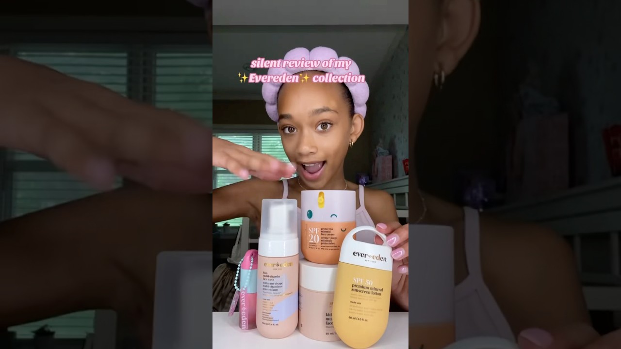 Brooklyn’s silent review of her skincare products 