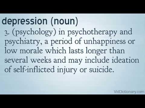 depression - definition by VidDictionary