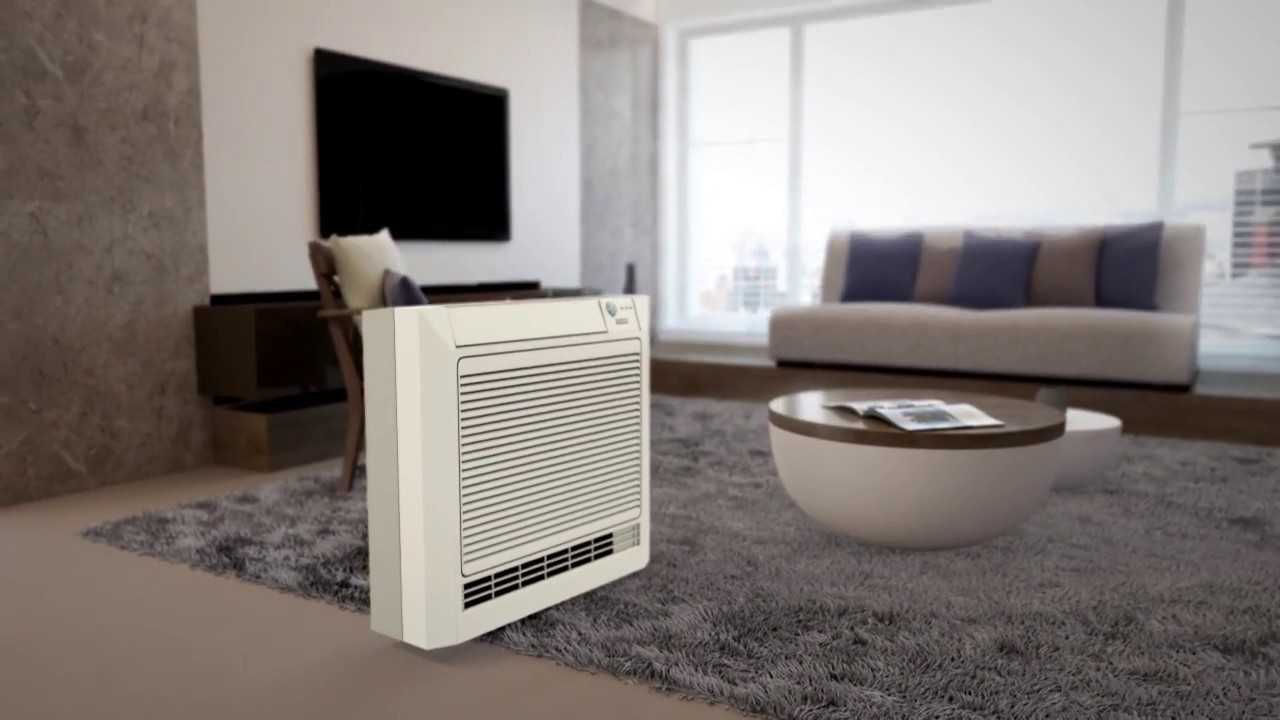 Установка низкого настенного кондиционера в гостинную - YouTube