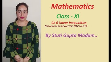 Class 11 maths chapter 6 Linear Inequalities Miscellaneous Exercise  Q 12 to Q 14 (NCERT)