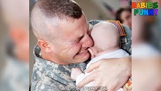 Too emotional! Soldier Meets Baby for the First Time! Try Not To Cry Happy Tears