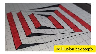 How to draw 3d illusion box make 3d drawing #trending #youtube