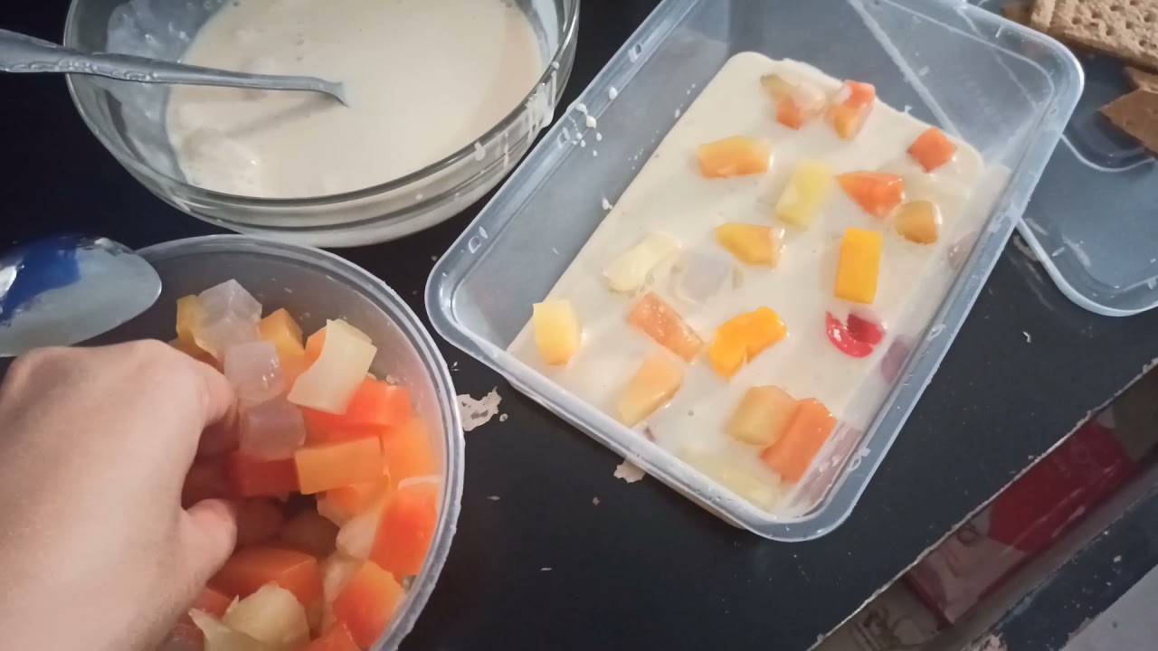 FRUIT COCKTAIL GRAHAM FLOAT| Easy homemade dessert 