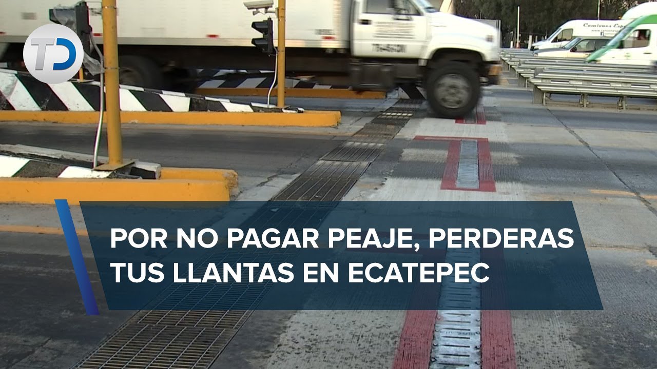 ¡Que no te valga madre! Instalan “poncha llantas” en caseta del circuito exterior mexiquense