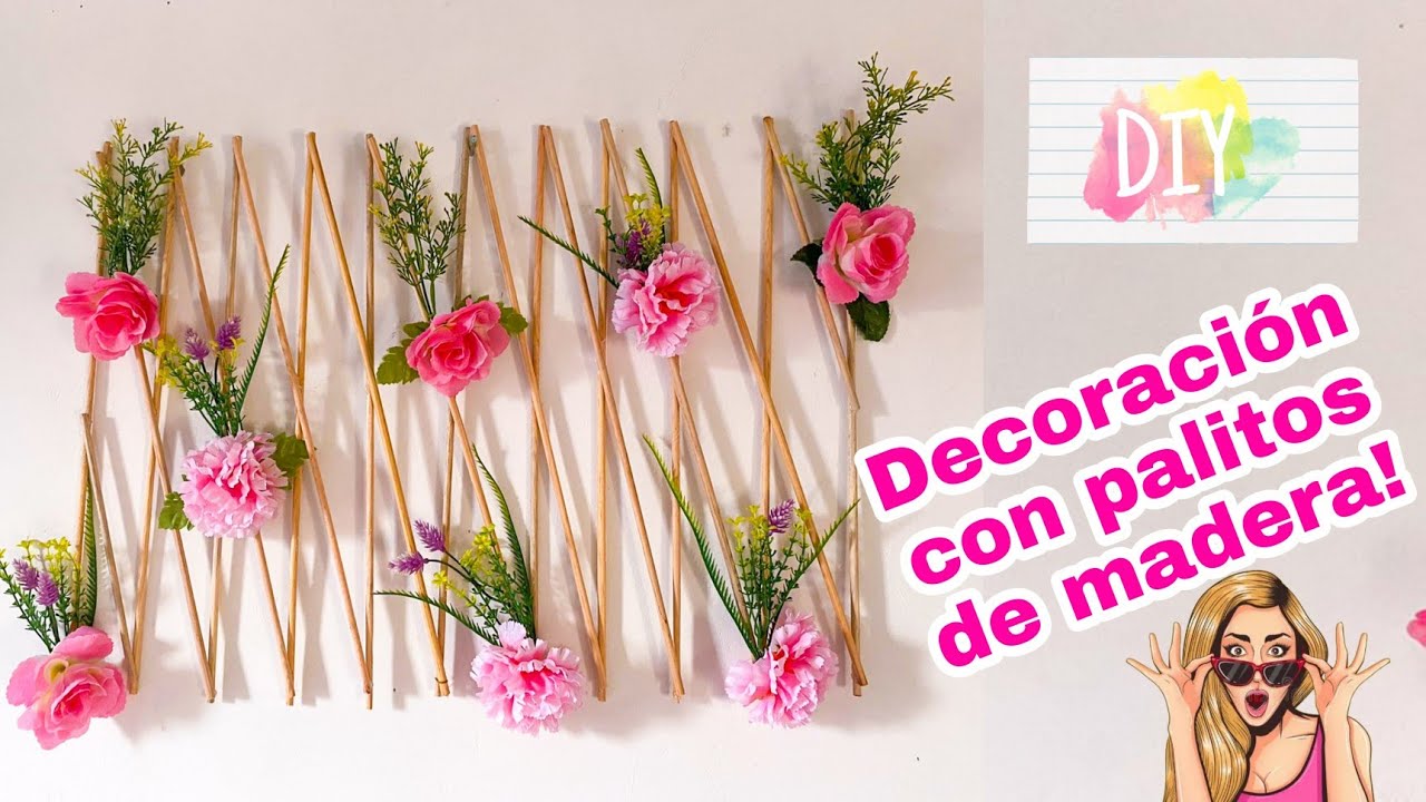 Palitos con cabezas de flores de algodón para decoración y manualidades