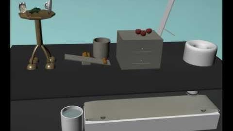 The chain reaction experiment 3Ds max.