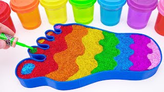 Satisfying Video l How to make Mixing All My Slime Smoothie in Foot Bath ASMR