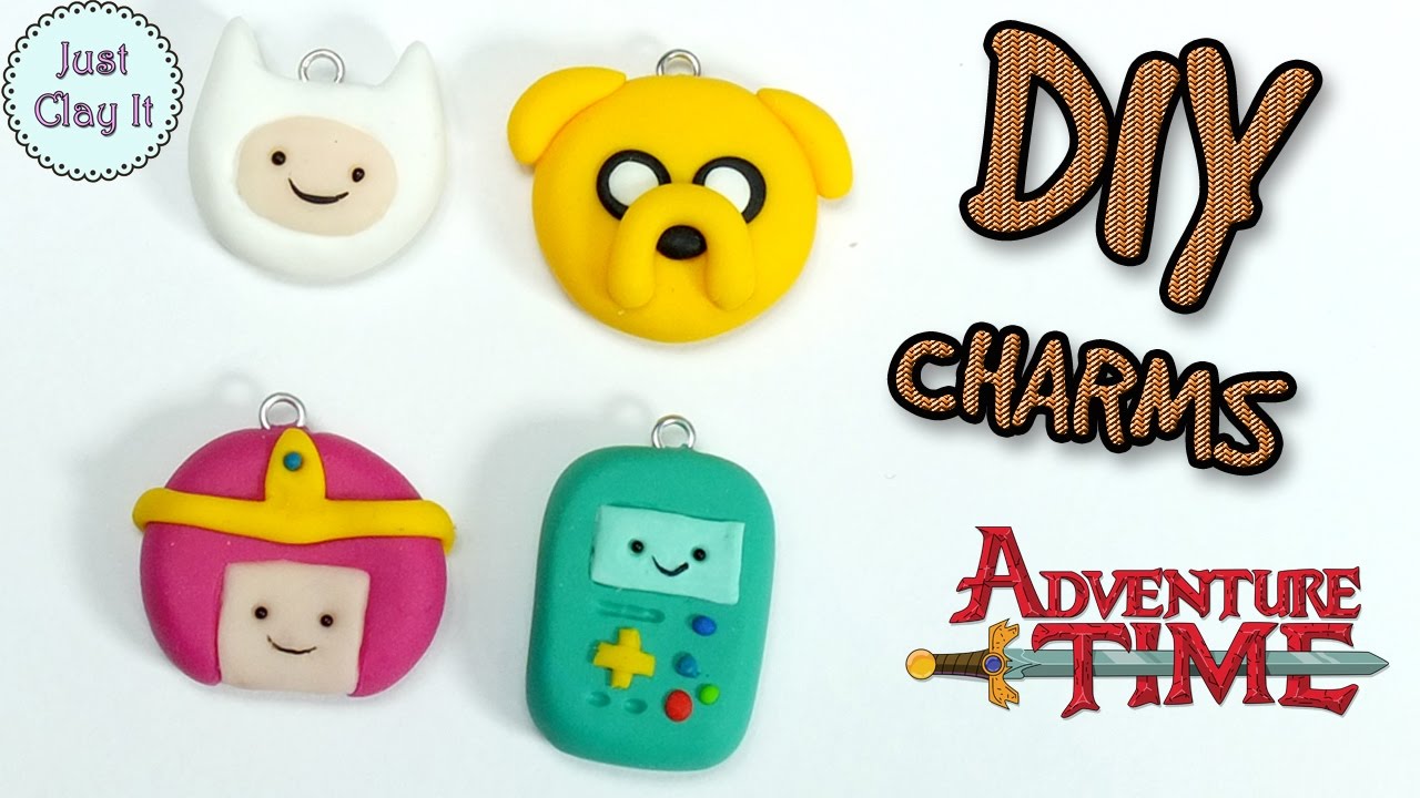 Diy Adventure Time Clay Tutorial Finn Jake Princess Bubblegum Bmo Charms Youtube