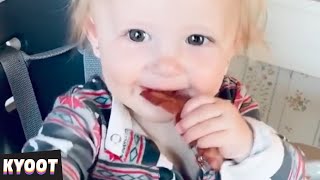 I Think She Likes It! Mmm 🤣  | Baby Cute Funny Moments | Kyoot