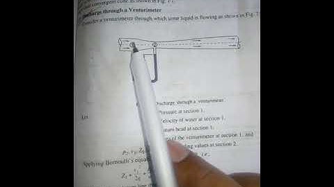 Problems related to venturimeter