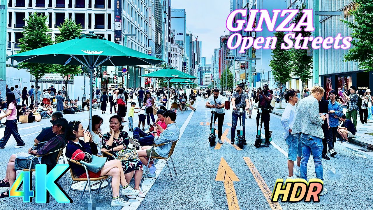 Ginza Walk - Leisurely Sunday Stroll, Tokyo, Japan Sun, June 9, 2024, a frame from the walk