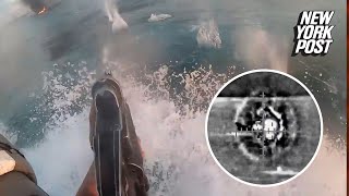 Dramatic video shows Israeli navy unit shooting Hamas terrorists at sea