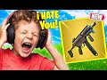 Trolling ANGRY Kid With *NEW* MYTHIC SMG in Fortnite!
