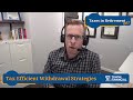 Tax Efficient Portfolio Withdrawal Strategies (Facebook Live, February 10 2021)