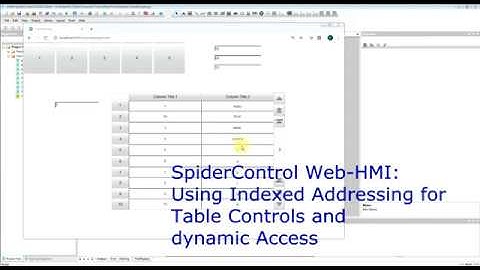 SpiderControl Web-HMI: Indexed addressing for tables