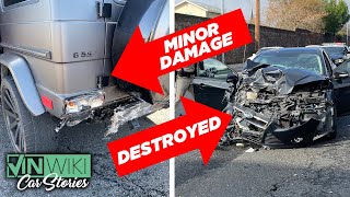 What happens when you rear end a G Wagon at 60 mph?
