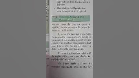12th computer application(em)-Moving around the document