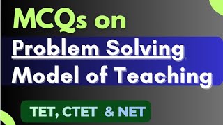Celebrity MCQs on Problem Solving Model of Teaching || TET / CTET/ UGC NET #edumasters Profile